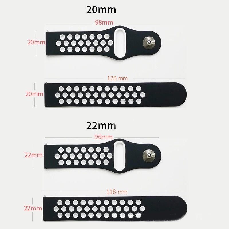 Силиконови каишки с дупки за Samsung/Huawei/Amazfit/Garmin