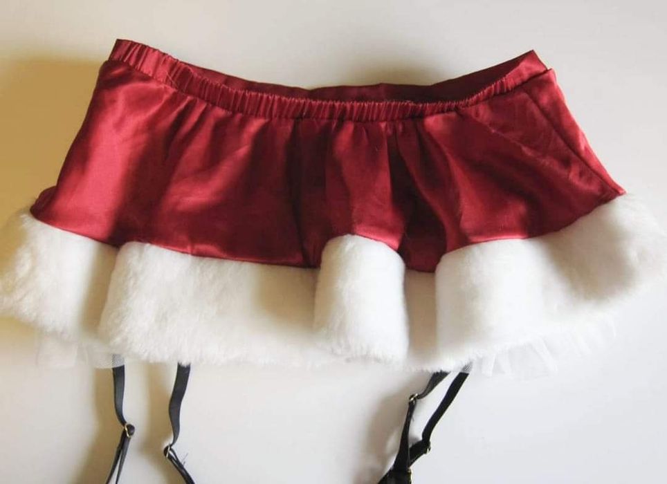 Victoria's Secret lenjerie Craciunita fusta mini -jartelute