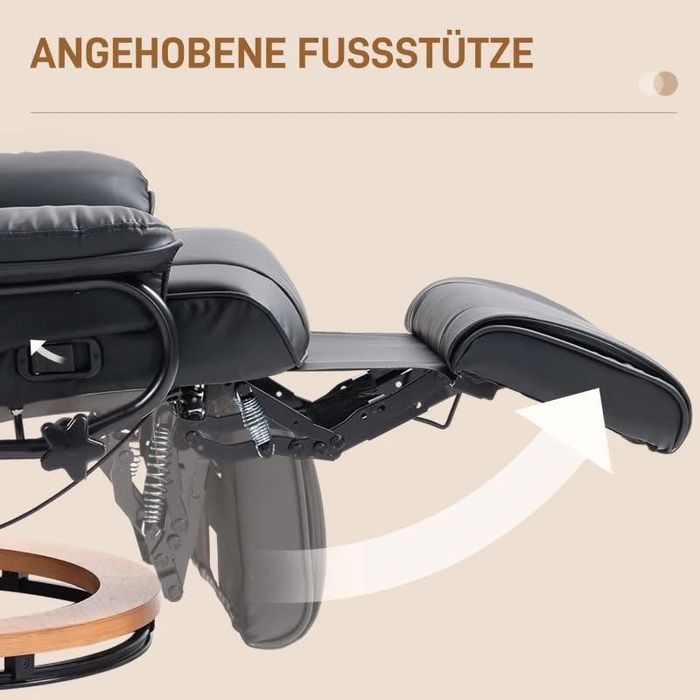 HOMCOM Фотьойл с функция за накланяне