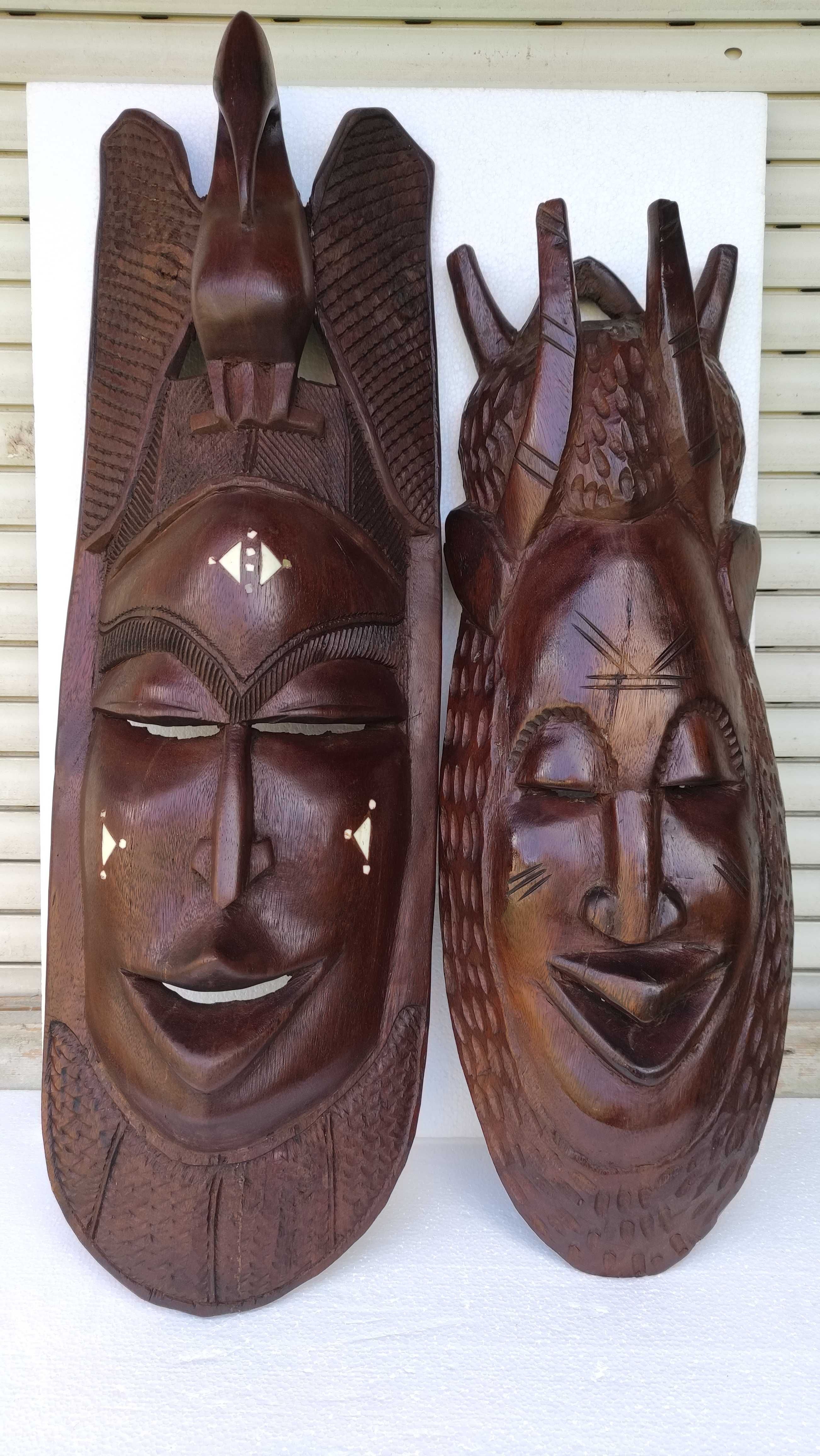 Африкански дървени маски за стена масивни ръчна изработка