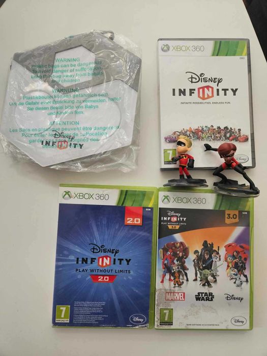 XBOX 360 Disney Infinity комплект 3 игри фигурки портал