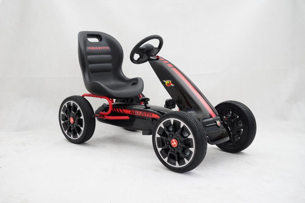 Masinuta GO Kart cu pedale Pentru copii de la Fiat Abarth #Negru