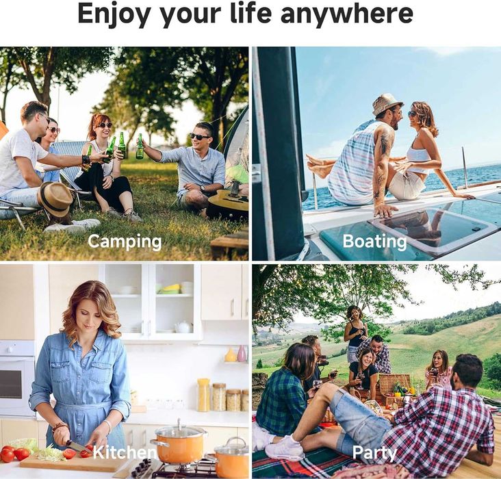 AAOBOSI 60L компресорен авто хладилник/фризер с APP контрол