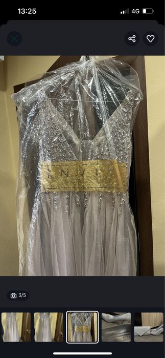 Рокля за бала цвета е сив