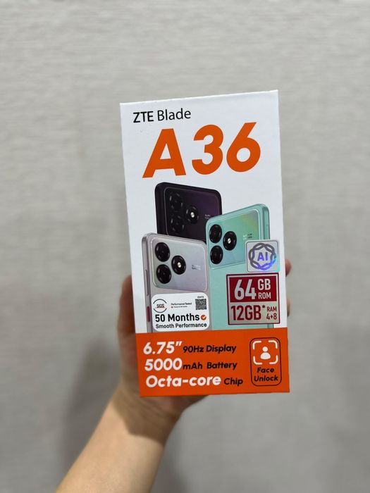 Продам телефон ZTE blade A36 новый цена 40000 тел.