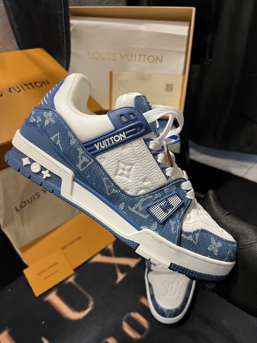 Adidasi Louis Vuitton Trainer piele FULL BOX ! Reducere!