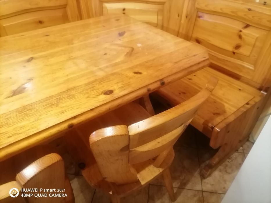 Colțar cu masa lemn