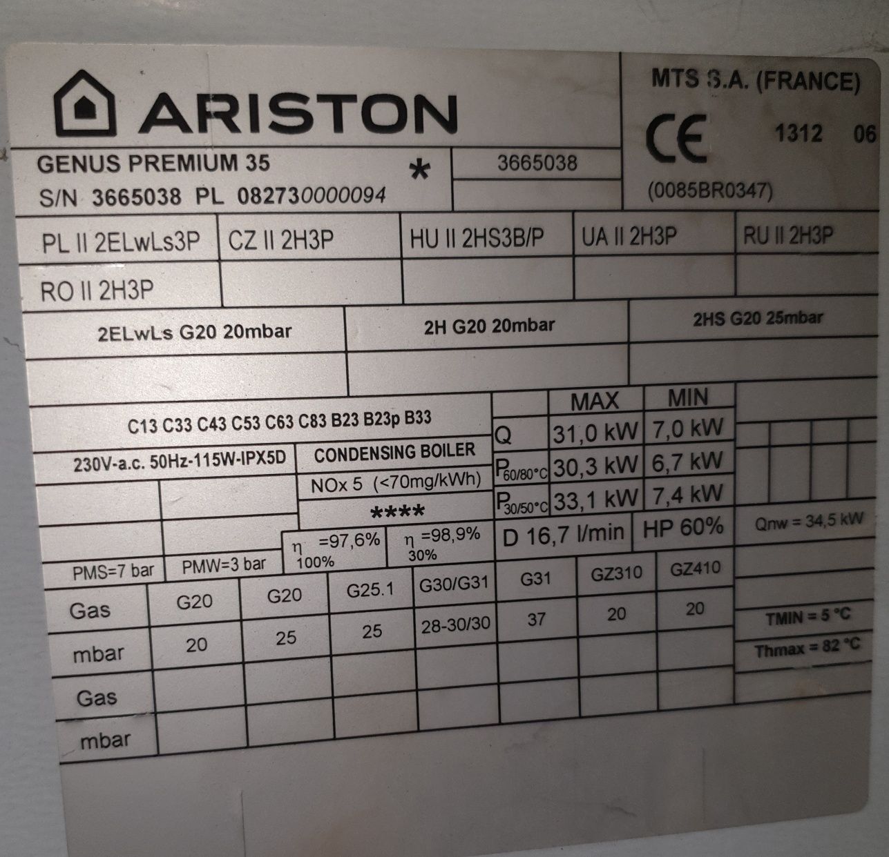 Placa Electronică Centrală Ariston Genus Premium  Condesare 35 kw