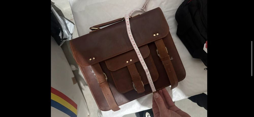 Geanta Vinted piele de capra documente laptop  unisex