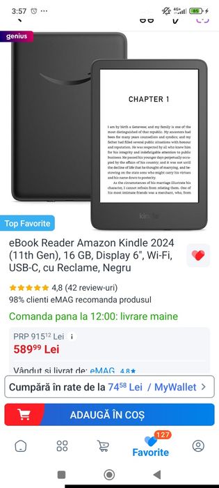 eBook Reader Amazon Kindle 2024