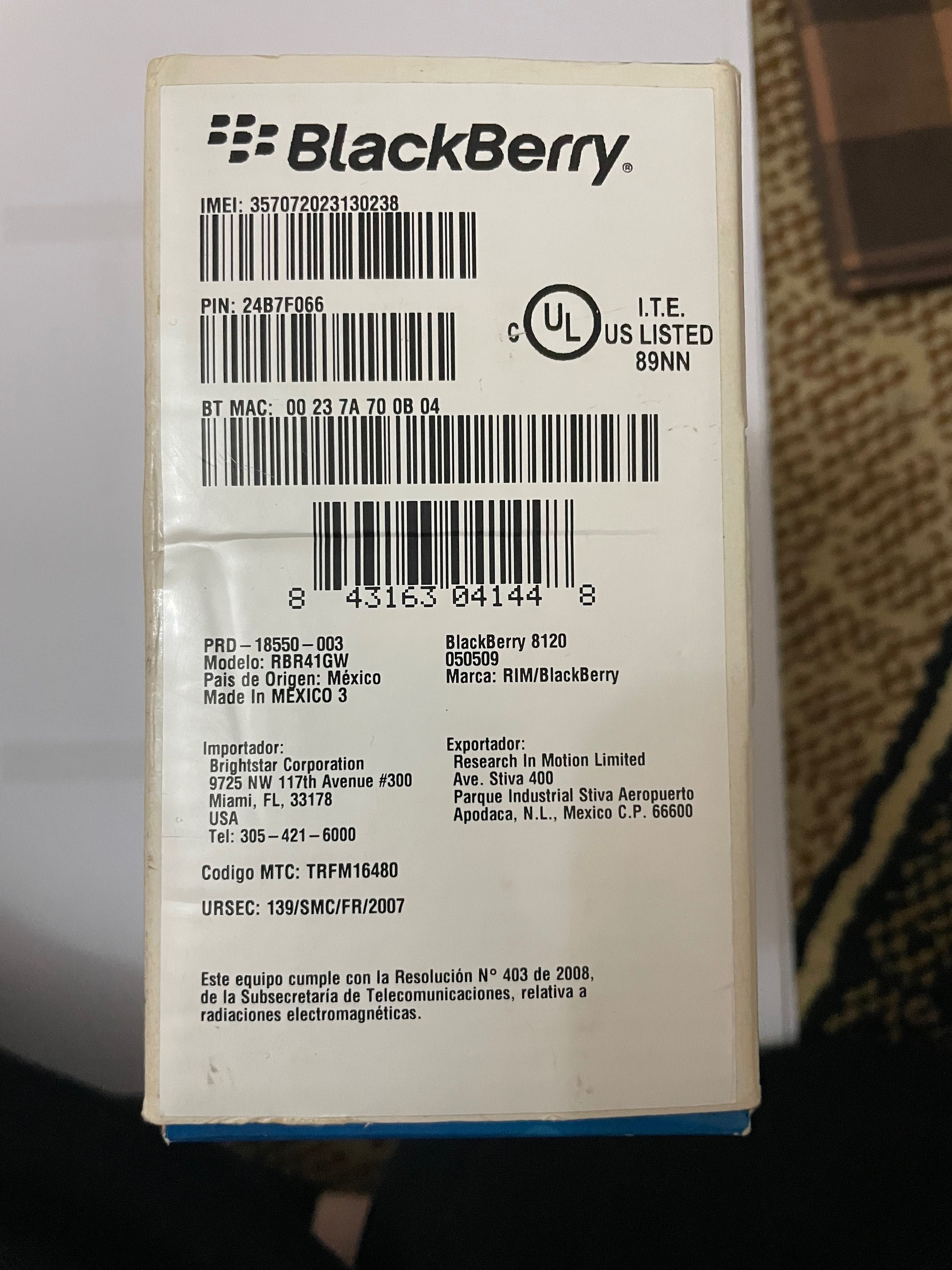 Продаётся new Blackberry 8120 claro gsm оригинал