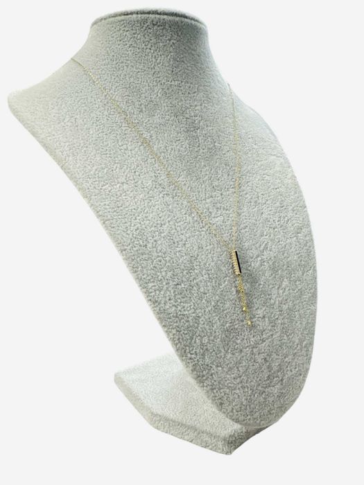 Lant aur galben cu pandantiv Cartier cu pietre