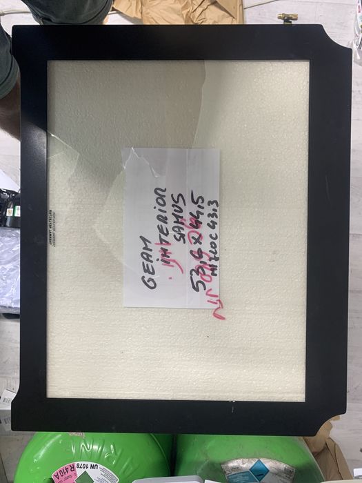 Geam interior aragaz cuptor samus decupat 53,6x44,5 nou alte marimi