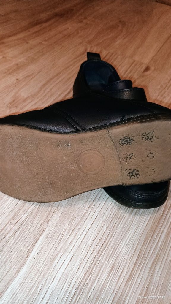 Pantofi piele băiat culoare negru