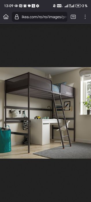 Pat copii ikea supraetajat