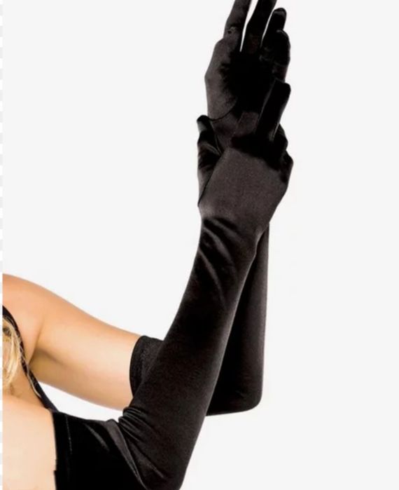 Вечерние женские длинные перчатки,красные и черные