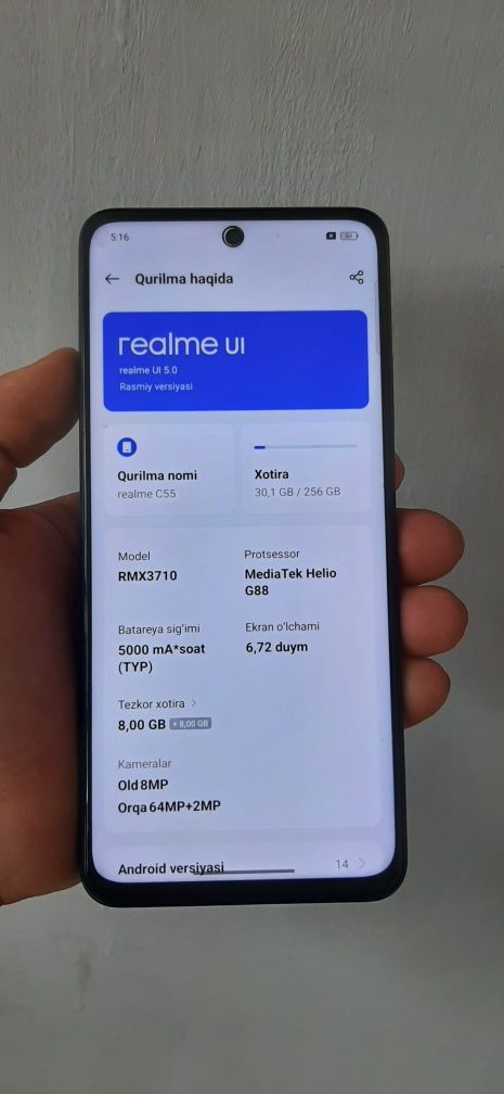 Realme C55 Karobka dakment Full