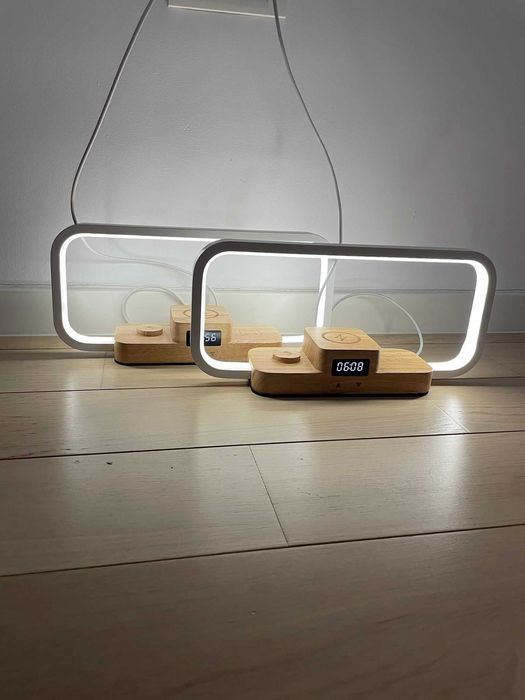 Set Lampi de noptiera cu functie de incarcare wireless