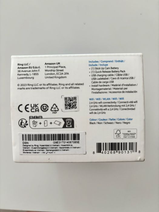 Camera de supraveghere interior/exterior Ring Stick Up Cam Battery