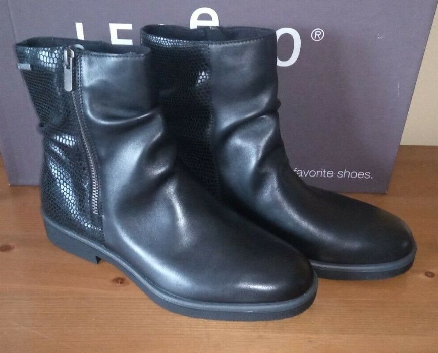 Cizme scurte Legero NOI din piele neagra impermeabile 37 - 37 1/2