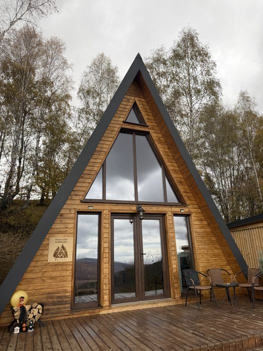 Cabana cu ciubăr A frame. Wildcabinpanoramic Mărișel