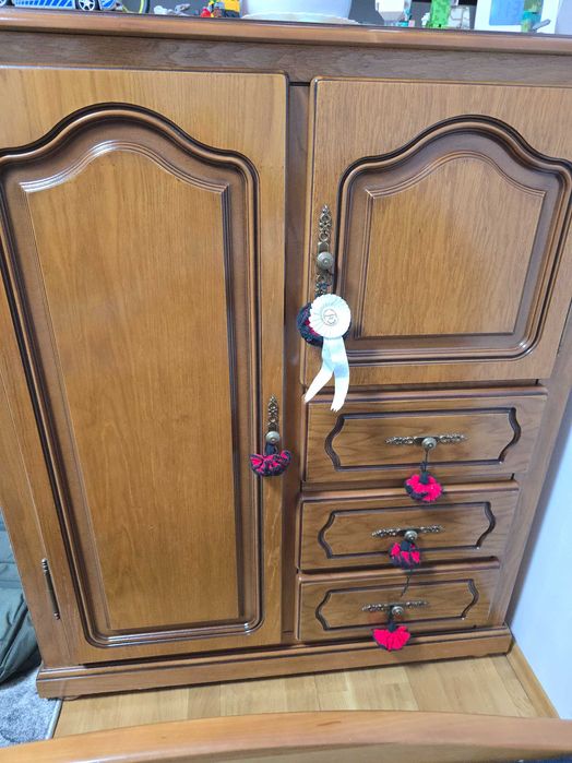 Vand sifonier lemn 4 usi + comoda 2 usi