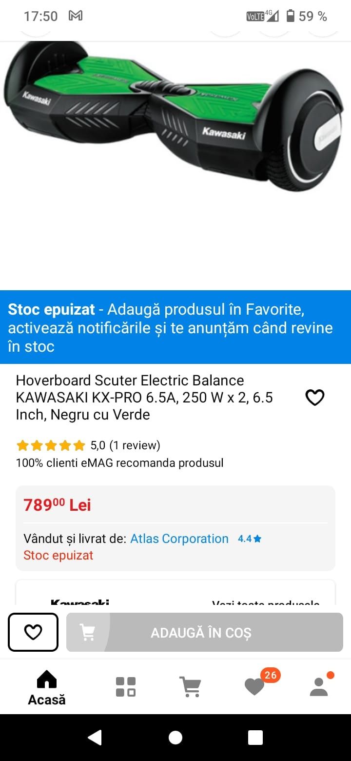 Hoverboard Kawasaki 120 kg