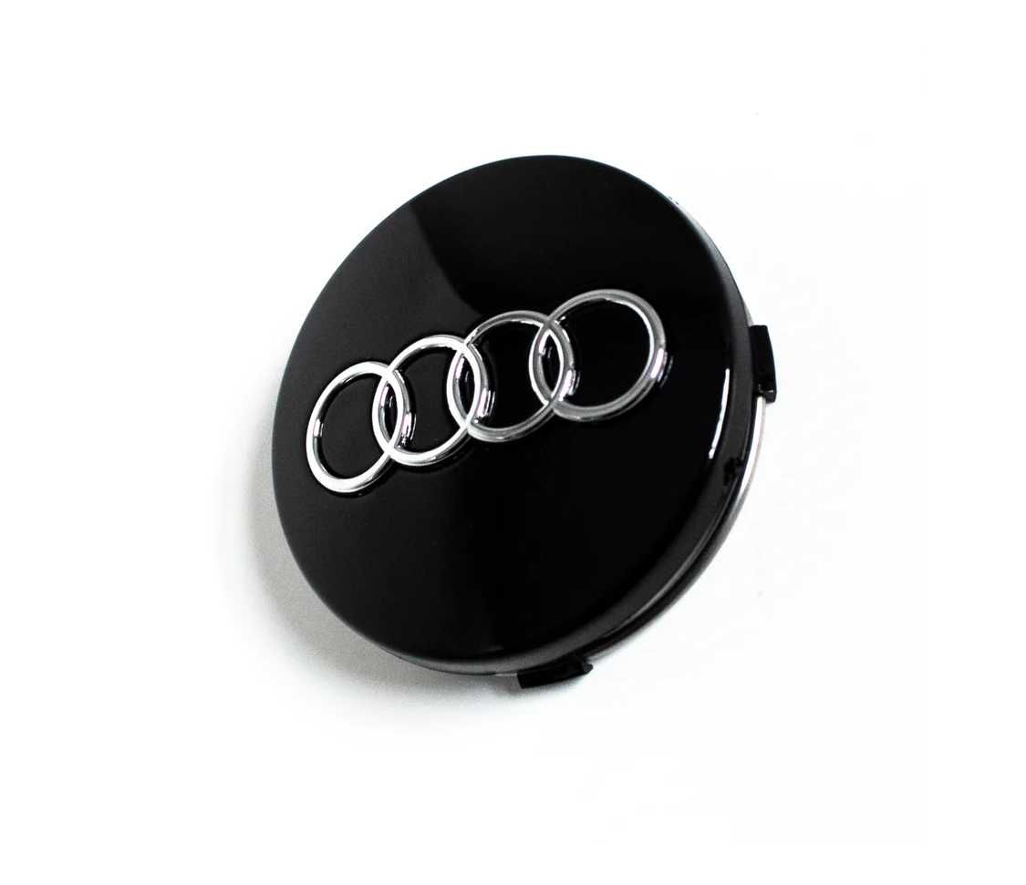 60 мм Черни Централни Капачки за Джанти Audi 4 броя