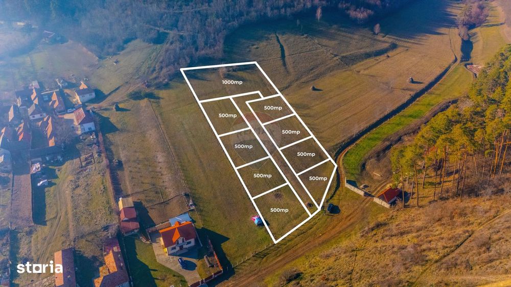 COMISION 0, Parcele de 500 mp cu utilități, drum privat, priveliste