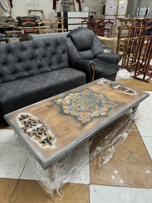 Казахские прямоугольные столы