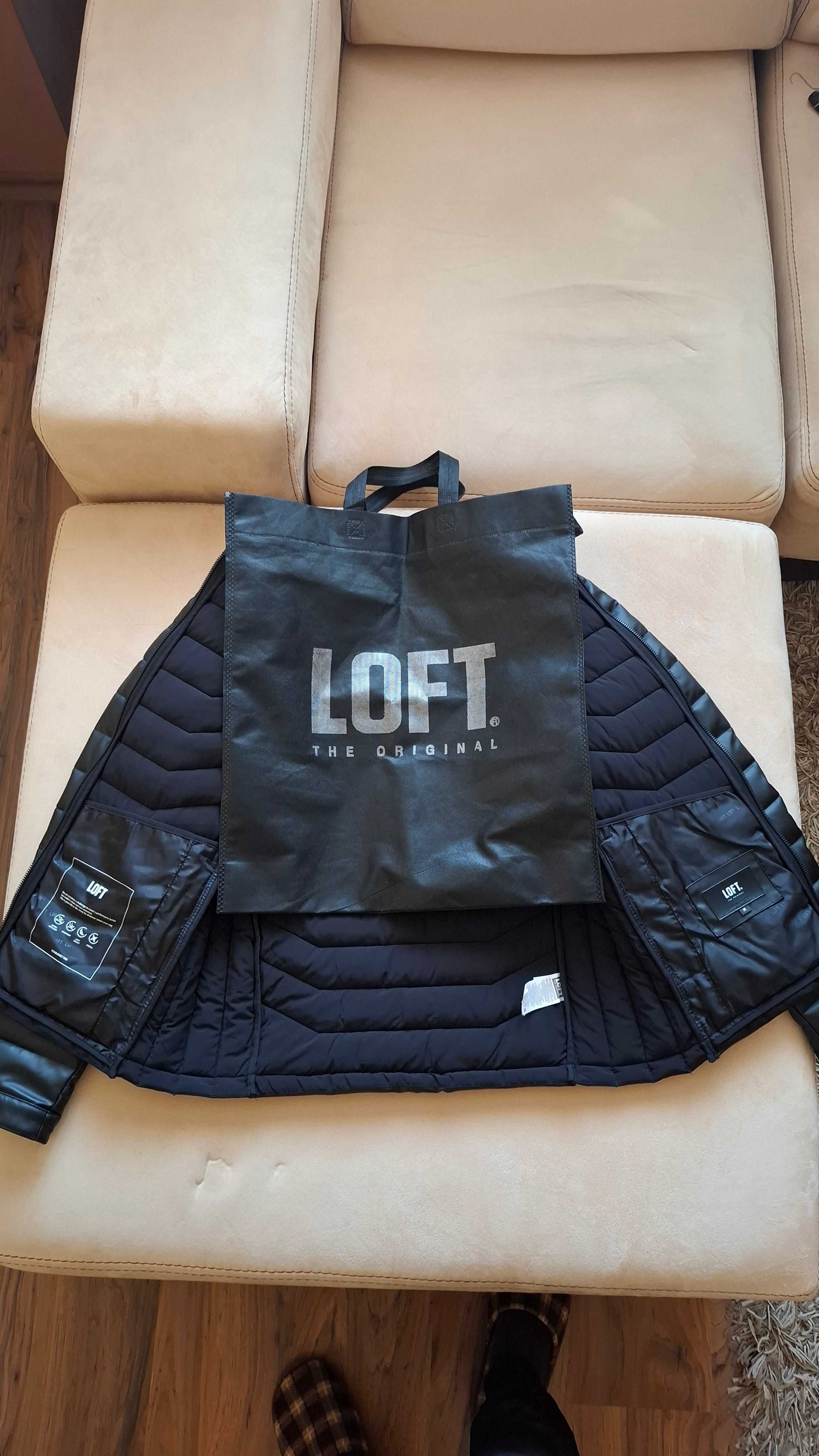 НОВО мъжко капитонирано яке от изкуствена кожа LOFT