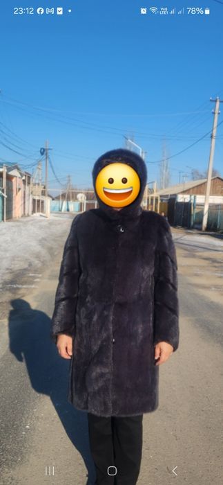 Норка шуба,графит түсті