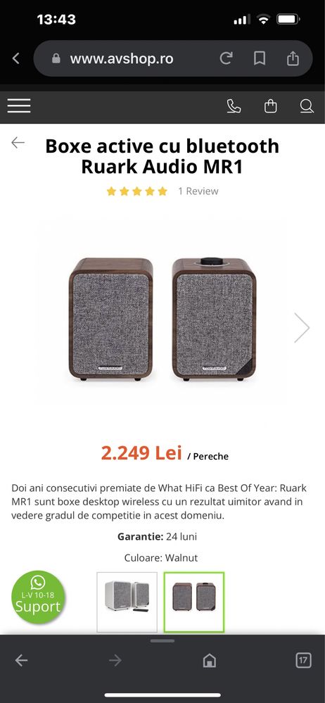 Boxe Ruark MR 1  + batery pack sau schimb cu jbl boombox3