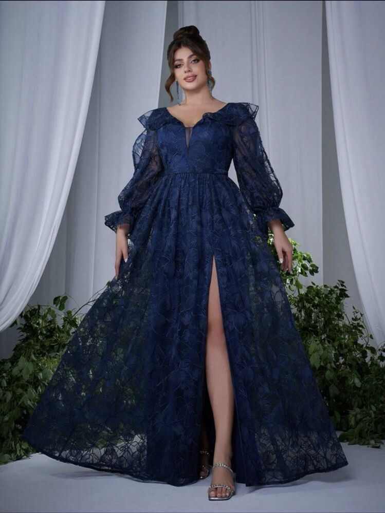 Красива бална рокял с дантела 2XL