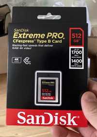 Прпдавам нова карта Sandisk CF Express B 512GB