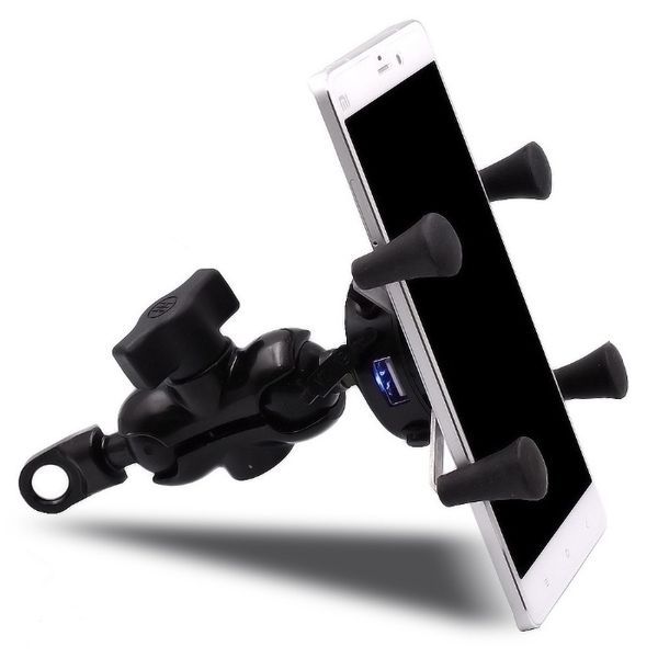 Suport telefon universal moto ATV cu incarcator USB