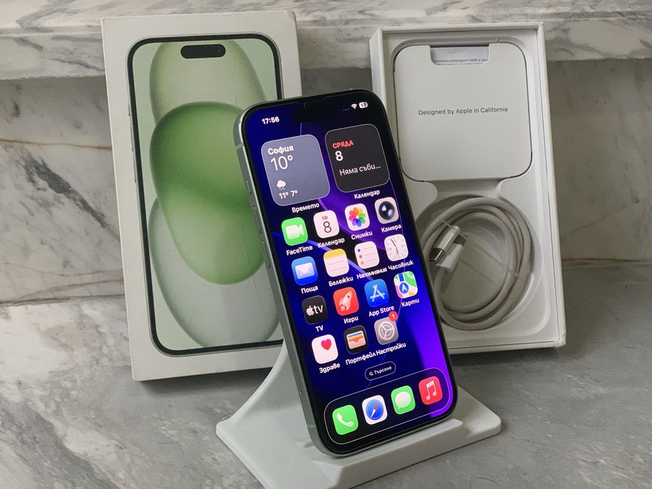 IPhone 15  256GB Green - Като Нов