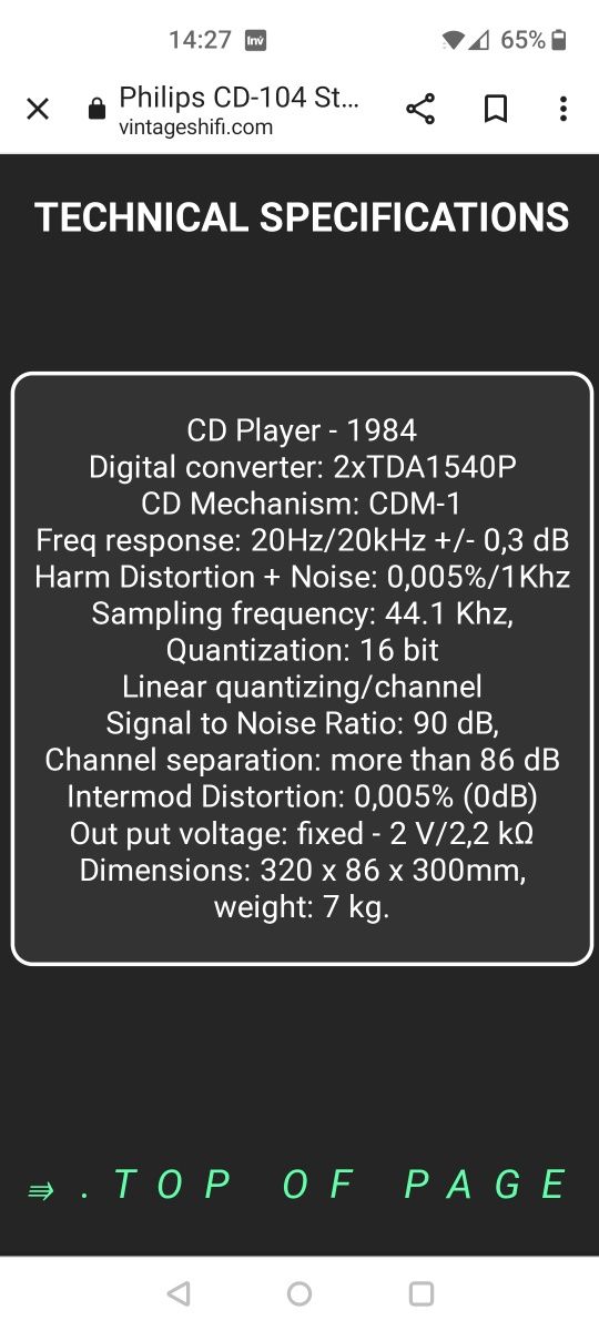 Philips CD 104 DAC 2x1540 Легендарен