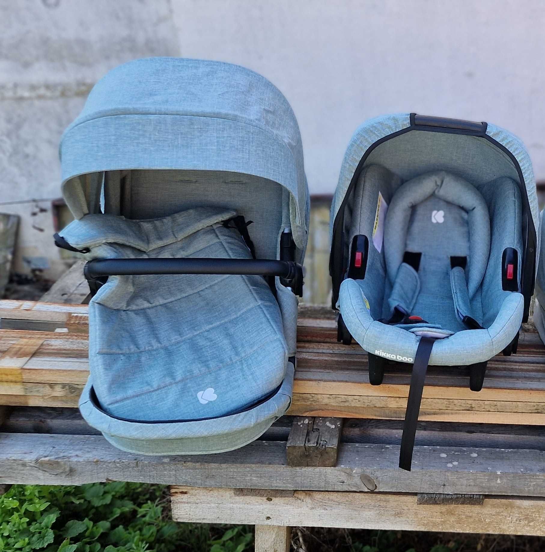 Комбинирана количка KIKKABOO UGO 3В1 MINT MELANGE