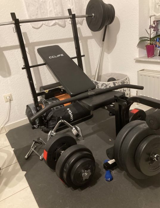 Set banca + gantere 100 kg !