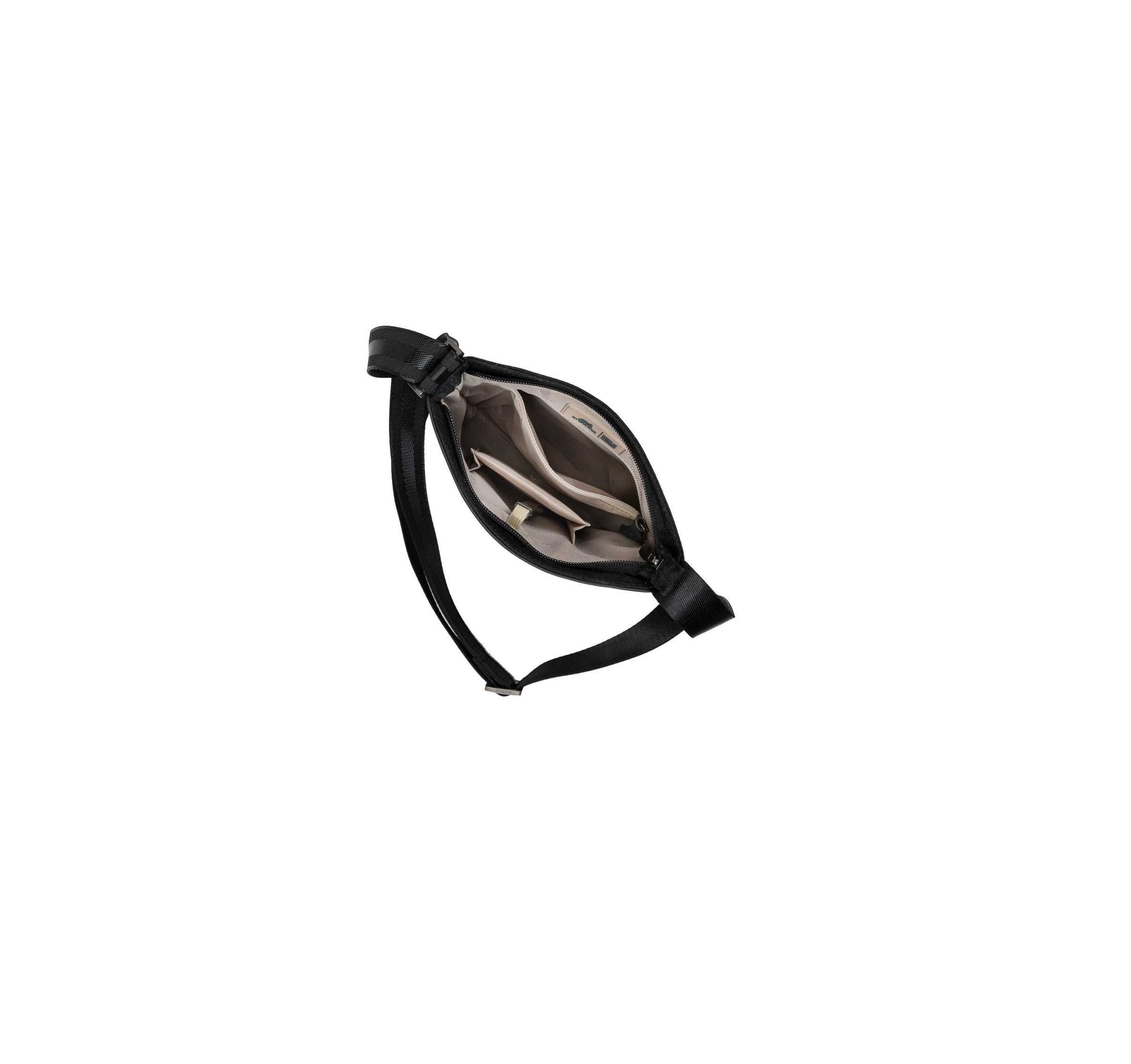 ^ Сумка RIVACASE 8509 black 8" Canvas Crossbody bag / 12