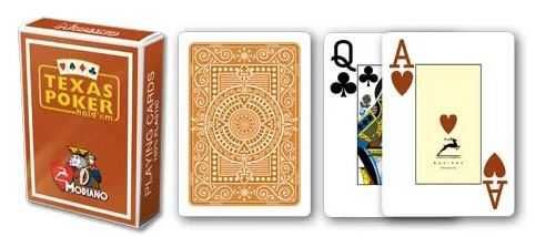 Покер карти Texas Poker  100 процентаPlastic Modiano, Червен