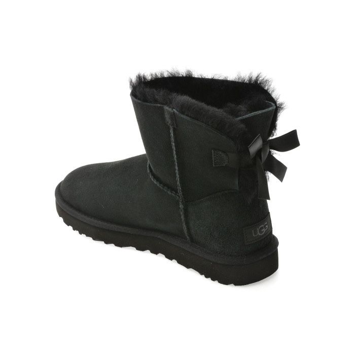 Ghete UGG negre, CLASSIC BAILEY, din piele intoarsa