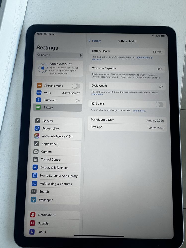 iPad Air 11-inch (M3) 2025 -256Gb Wi-Fi