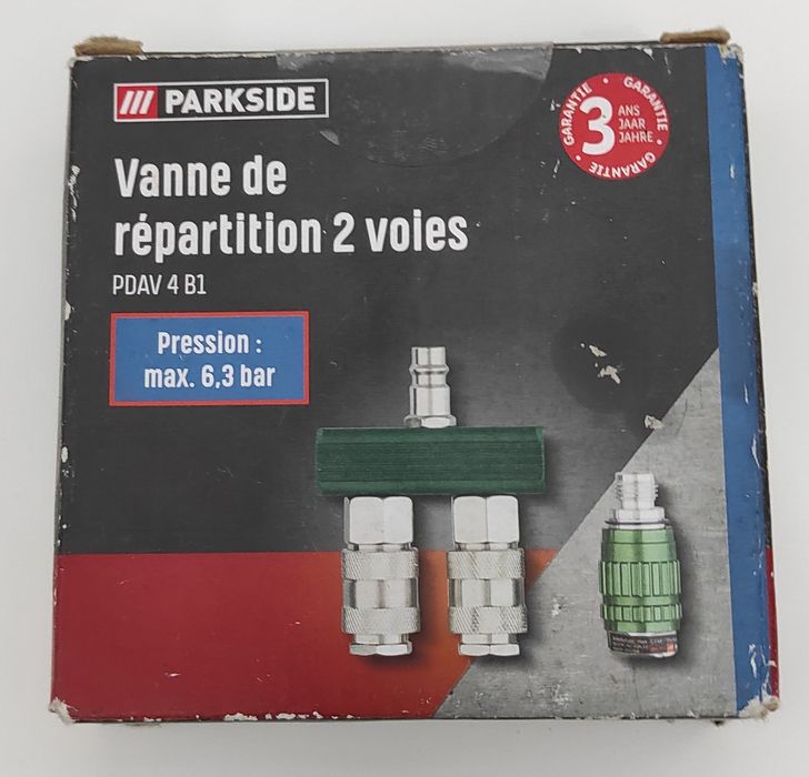 Splitter furtun compresor 2 cai,  cupla rapida, regulator presiune