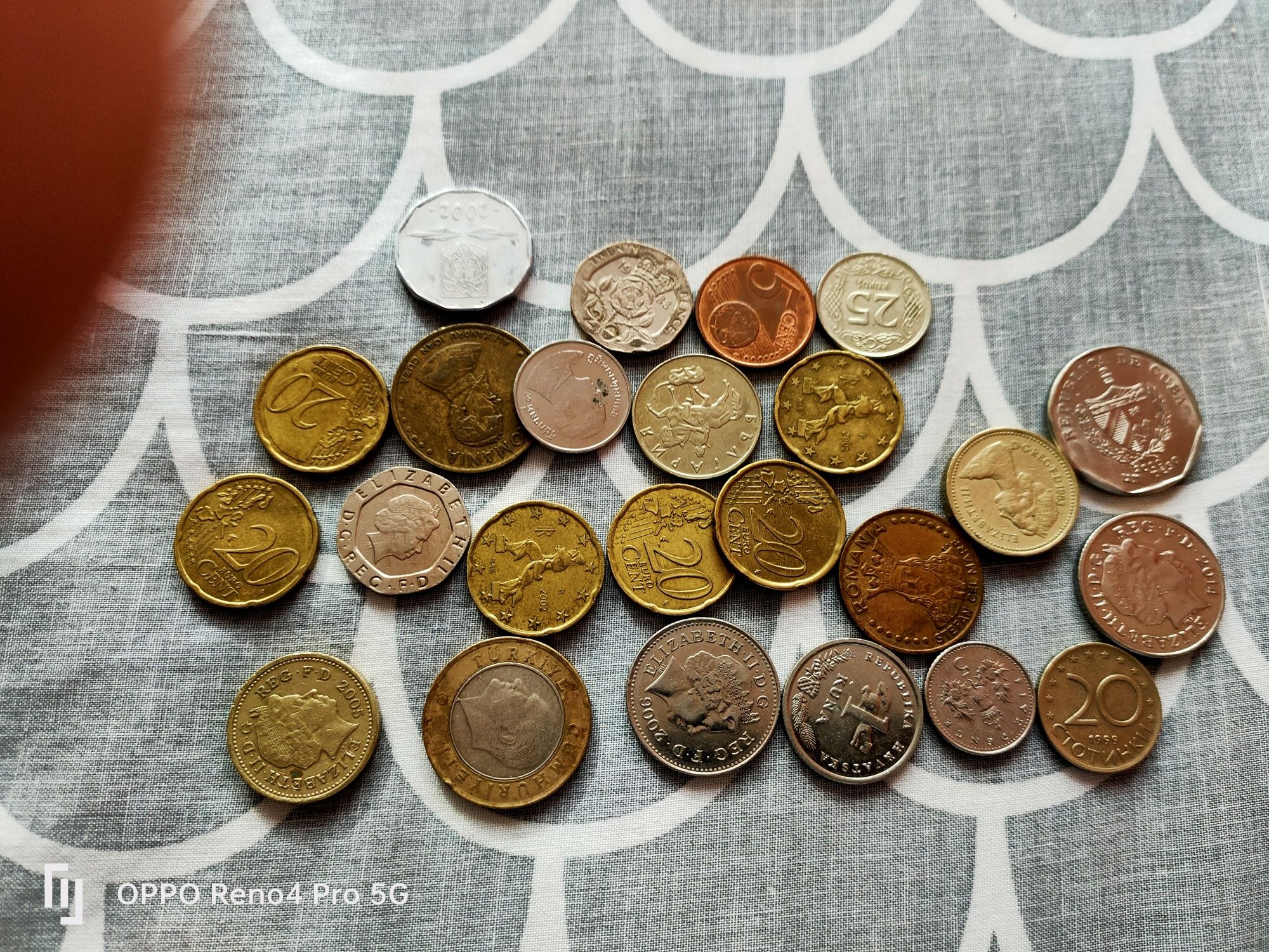 Lot de monede românești și străine -24 buc