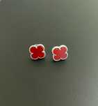 Червени дамски обеци Van Cleef & Arpels VCA Vintage Alhambra earrings