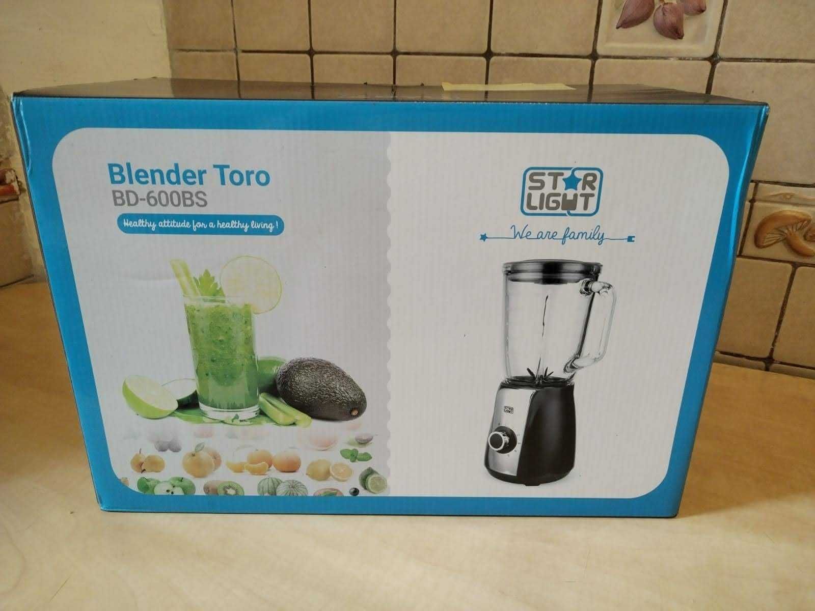 Blender STAR LIGHT, inox, vas de sticla 1.5 litri