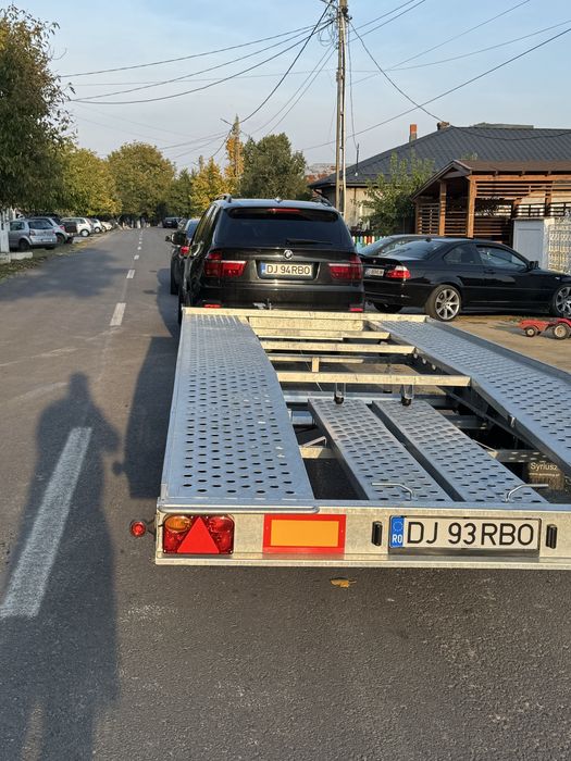 Tractari auto - platformă non stop + 3 locuri pasageri
