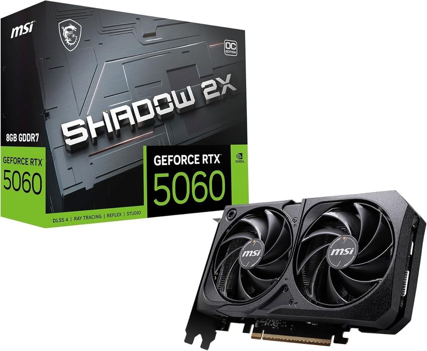 MSI GeForce RTX 5060 8G SHADOW 2X OC
 Основни характеристики
•	8GB GDD